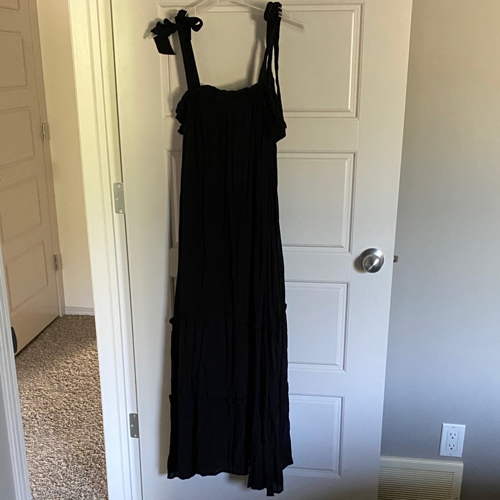 Blu Pepper Black Maxi Dress
